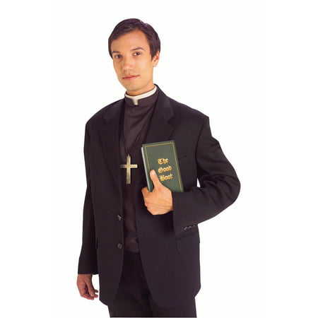 Priest Shirt Front with Collar Adult Mens Religious Costume Accessory