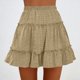 thumbnail image 4 of TaTaai Women's Elastic Waist Pleated Skirt Solid Color High Waist Casual Midi Skirt with Ruffle Hem Lined Chiffon A-Line Summer Gift, 4 of 6