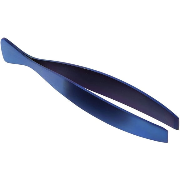 O'Creme Fish-Bone Tweezers with Wide Tip Blue