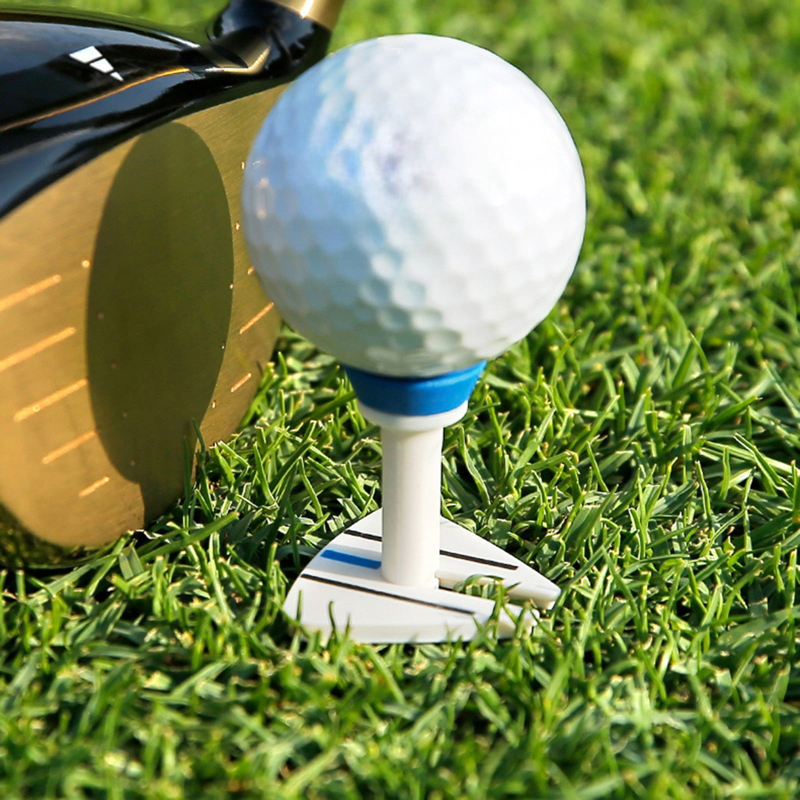 Golf Tees Adjustable Height 4PC, Unbreakable Tees with Marker - Multi Color Golf Accessories for Accuracy, Distance & Precision Improvement