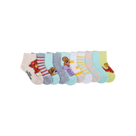 Lego Infant Toddler 10-Pack Ankle Socks, Sizes 12M-5T