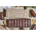 thumbnail image 1 of Set vintage de sellos de goma de madera con 8 patrones de flores y plantas, 1 of 7