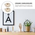 thumbnail image 2 of 2Pcs Nordic Style Desktop Decor Ceramic Candle Holder Elegant Candlestick, 2 of 4