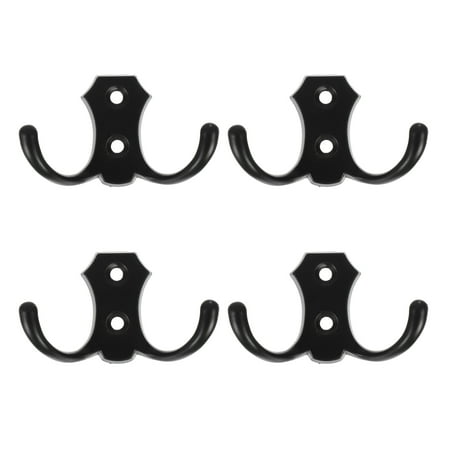 

4pcs Sturdy Dual-hook Wall Hangers Room Wall Clothes Hangers Clothes Hooks