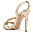 thumbnail image 3 of Schutz Court Gold Metallic Crystal Studs Pull On Open Toe Stiletto Heel Sandals (Platina/Ouro Claro Free/Lct/Jet, 5.5), 3 of 6