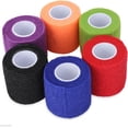thumbnail image 2 of Woeilo Bandages Élastiques Auto-Adhésifs 7.5x450cm Rouge Doux Confortable Idéal pour Exercice Rouge Moyen, 2 of 5