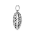 thumbnail image 2 of Sterling Silver Heart Pendant Necklace for Women with Filigree Design, Red Gemstone Accents, Floral Pattern, Romantic Symbol, Elegant Jewelry for Anniversary or Daily Wear, 2 of 6