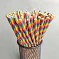 ZAROYEAX Disposable Colored Paper Straw Party Decoration Juice Drink