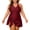 Red, variant on Qiopertar Plus Size Swimsuits for Women V Neck Tankini with Skirt Cover Up One Piece Swimsuit Built in Bra Adjustable Side Slit Stretchy Quick Dry Beach Vacation Casual Swimwear, Black XXL