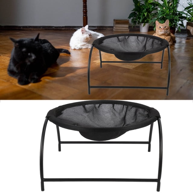 Lit Hamac pour Chat, Lit de Couchage Surélevé Confortable et Respirant avec Cadre Robuste pour Chats et Petits Chiens, Design Polyvalent pour Utilisation Intérieure et Extérieure