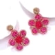 thumbnail image 5 of Pendientes colgantes con cuentas, pendientes llamativos de flores con cuentas coloridas, pendientes colgantes bohemios tropicales hechos a mano para mujer, 5 of 5