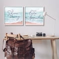 thumbnail image 2 of Soothing Beach Lover Phrases Coastal Graphic Art White Framed Art Print Wall Art, Set of 2, 2 of 8