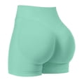 thumbnail image 4 of IWRICH Women's Workout Impact High Waisted Yoga Shorts Scrunch Lifting Gym Seamless Booty Biker Shorts Mint Green XS, 4 of 4