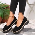 thumbnail image 5 of Zedker Platform Shoes Women Loafer Slip On-Suede Chunky Dress Loafers Casual Business Oxford for Work Black 41, 5 of 10