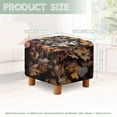 thumbnail image 3 of SCRAWLGOD Maple Leaf Wolf Print Stretch Ottoman Slipcover Folding Storage Stool Ottoman Cover Breathable Footstool Covers Slipcover Chair Covers for Living Room, 3 of 7