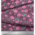 thumbnail image 2 of Soimoi Cotton Voile Fabric Leaves & Floral Clip Art Print Sewing Fabric Yard 56 Inch Wide, 2 of 3