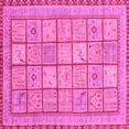 thumbnail image 1 of Ahgly Company Indoor Square Abstract Pink Modern Area Rugs, 7' Square, 1 of 4