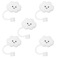 thumbnail image 1 of Ensemble de 5 Pcs de Couvercles de Paille en Forme de Nuage - Protecteurs de Paille Réutilisables, 1 of 6