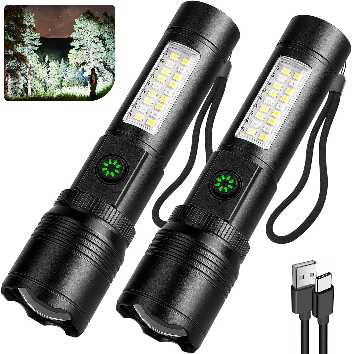 Lampe Torche LED Rechargeable Skyfire - Hauts Lumens - Neuf Sous Blister
