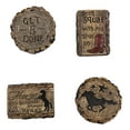 thumbnail image 3 of Set of 4 Rustic Western Wooden Craft Chip Slices Cowboy Horses Horseshoe Stars, 3 of 3