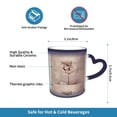 thumbnail image 5 of Color changing mug in the sky Funny Coffee Milk Tea Mug Cup Pink Rose Flower Gold Copper Sequin Sparkly Ceramic Cup, 5 of 6