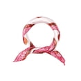 thumbnail image 1 of INSPIRE CHIC Women's Circle Pattern Square Neck Scarf Neckerchief White Magenta, 1 of 6