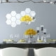 thumbnail image 5 of Espejo etiqueta de la pared DIY Simple estilo adornos efecto reflexivo autoadhesivo hexagonal paredes de las paredes de la calcomanía de la oficina de la oficina de la oficina 14 piezas Jumpingount HA011906-00, 5 of 7