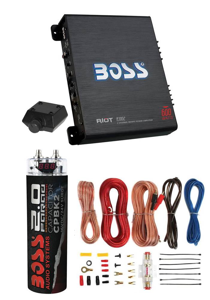 BOSS R6002 1200W 2-Channel MOSFET Power Car Audio Amplifier Amp + 
