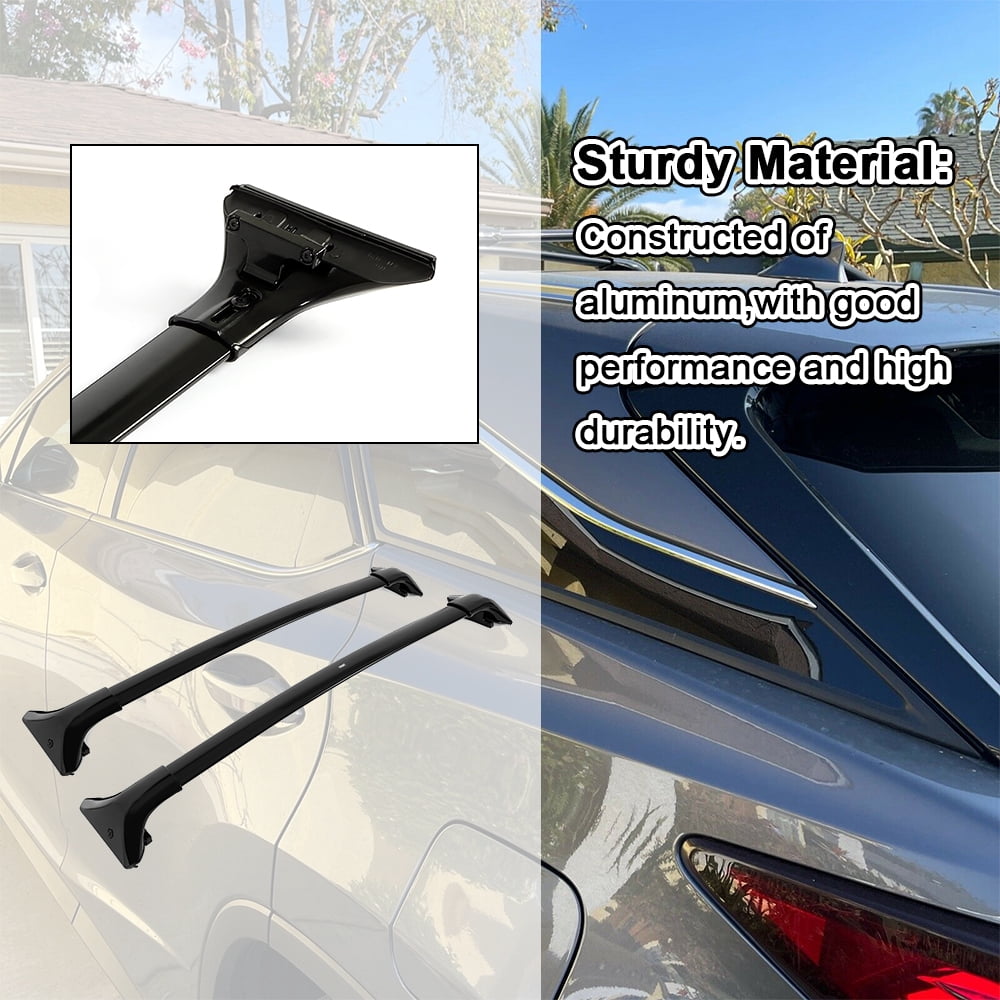 Kojem Top Roof Rack Bars Crossbars Set for Lexus 2016-2021 RX350 RX450H 2018-2021 RX350L RX450HL Models w/o Panoramic Sunroof Replaces PT278-48162