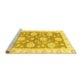 thumbnail image 2 of Ahgly Company Machine Washable Indoor Round Oriental Yellow Traditional Area Rugs, 7' Round, 2 of 4