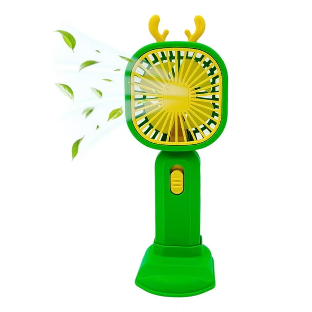 Ventilador de Escritorio DOSYU Mini Recargable con soporte para Celular verde
