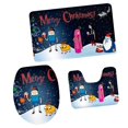 thumbnail image 1 of Juego de alfombras de baño con patrón navideño de 3 piezas, alfombra de piso de inodoro + alfombras de inodoro + cubierta de asiento de inodoro 7 Soledad Juego de alfombras de baño Nopslip, 1 of 6