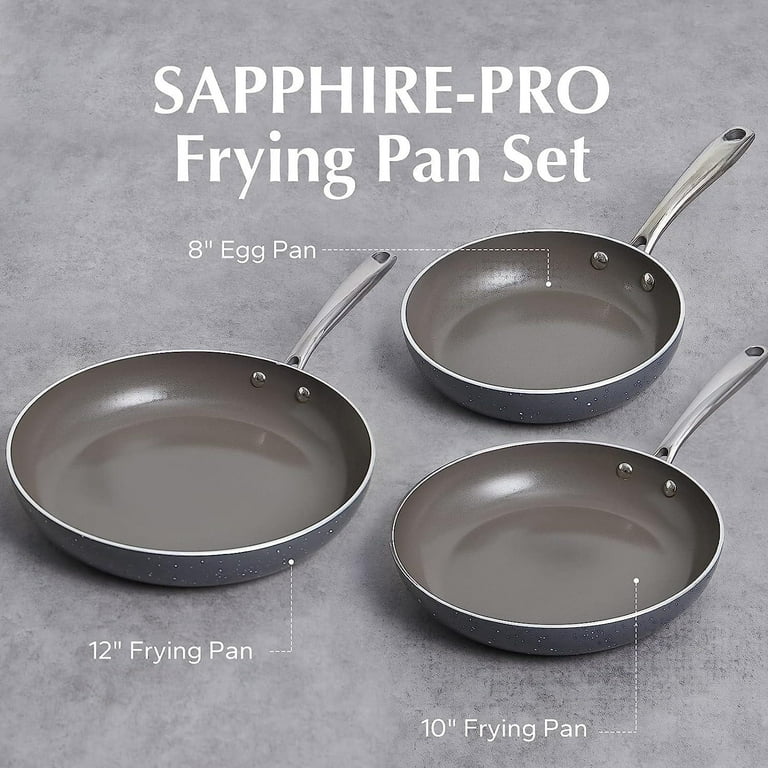 Ceramic Nonstick Frying Pan, 8in Egg Pan, 10in Frying Pan, 12in