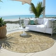 thumbnail image 5 of Addison Rugs Chantille Indoor/Outdoor Transitional Panel Wheat Washable Round Rug, 8' x 8', 5 of 5