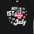 thumbnail image 4 of Inktastic My 1st 4th of July with Striped Stars Boys or Girls Baby T-Shirt, 4 of 5