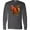 Grey, variant on Inktastic Dabbing Turkey Thanksgiving Long Sleeve T-Shirt