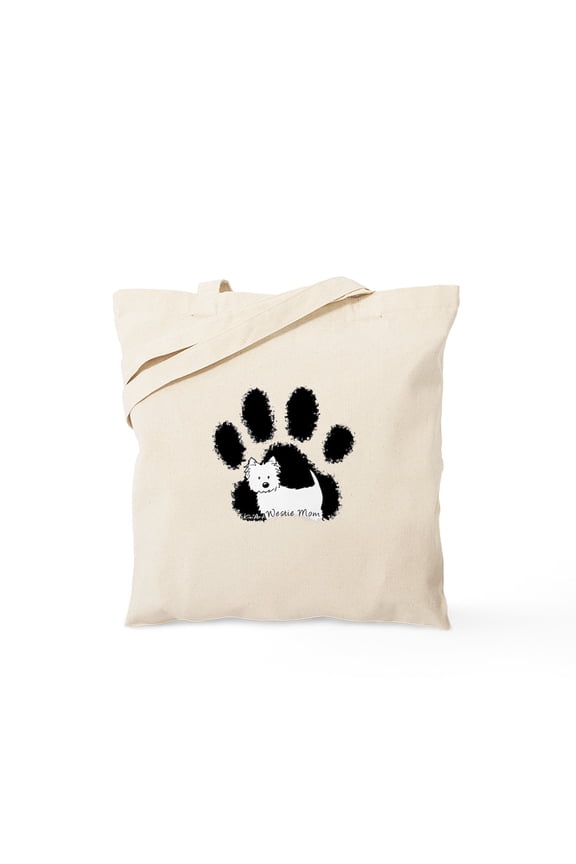 - Westie Mom Tote Bag - Unisex Canvas Tote Bag, Beige, 1-Piece