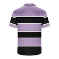 thumbnail image 2 of Jalioing Men's Pullover Golf Shirt Classic Striped Short Sleeve Collared T Shirt Summer Casual Button Tee Shirt, 2 of 4