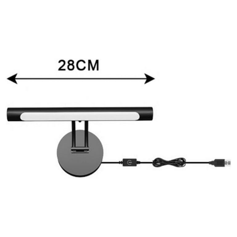 Dimmable LED Bathroom Vanity Light 25 CM Black Over Mirror Lighting Wall Mount Vanity Lighting Fixtures White Natural Warm Light Angle Adjustable