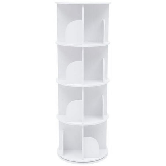 4 Tiers 360° Rotating Bookshelf Bookshelf Organizer Floor Standing Storage Shelf