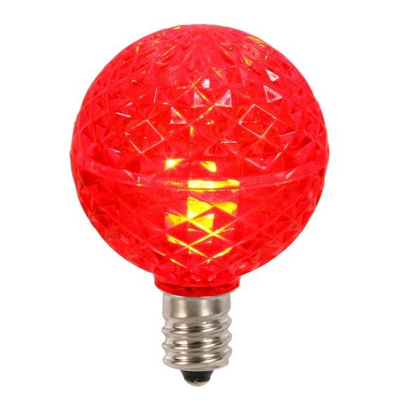 Vickerman G40 Faceted LED Red Replacement Bulb E12 .38W
