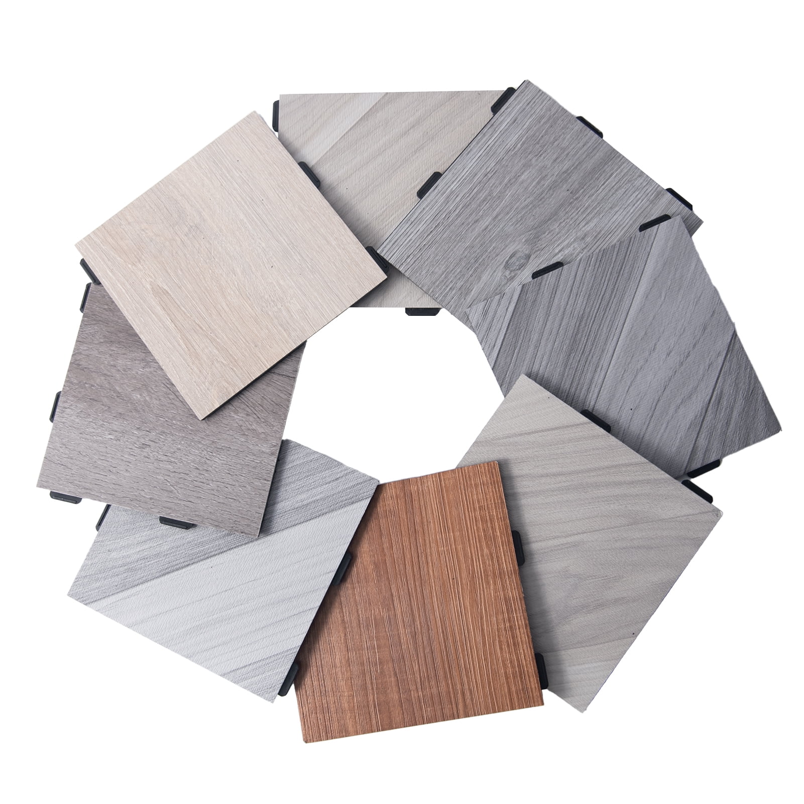 Art3d 8-Pack 6" x 6" Interlocking Luxury Vinyl Flooring Tile-Sample