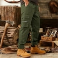thumbnail image 6 of Mens Cargo Pants Loose Fit Casual Joggers with Multiple Pockets Summer Streetwear Green Pant, 6 of 7