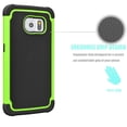 thumbnail image 2 of Galaxy S6 Case, Samsung Galaxy S6 Case, [Black] Rugged Rubber Plastic Impact Defender Slim Hard Case Cover Shell For Samsung Galaxy S6 S VI G9200 GS6 All Carriers, 2 of 4