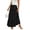Black, variant on Qiopertar Women's A-Line Skirts Elastic Waist Long Maxi Skirts Solid Color Casual Loose Comfy Flowy Pleated Midi Skirts, Light Blue XL
