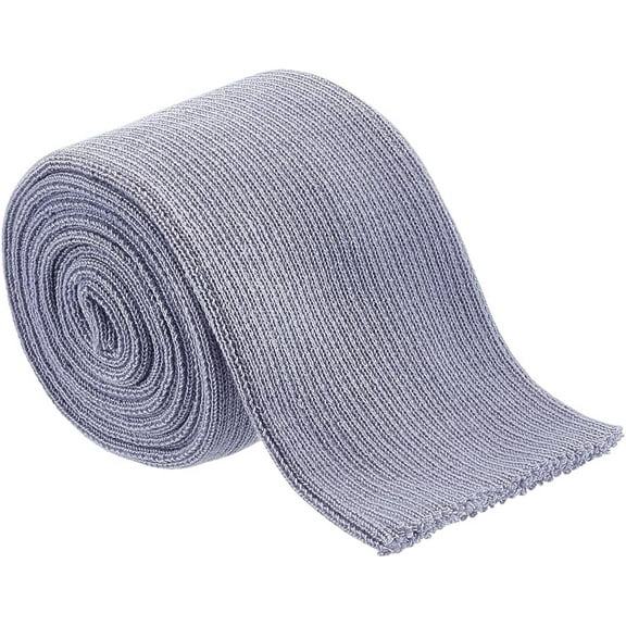 Light Grey Knit Cuff Ribbing 43x2.9 Inch Ribbing Cuff Sleeve Tubular Rib Cuffing Replacement for Waistband Leg Arms Wear Padded Jacket Sportswear
