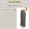 thumbnail image 2 of VDJ Pants for Women Elastic Waist Athleisure Casual Stretch 28" Inseam Wide Leg Sweatpants with Pockets Dark Gray Trousers Size L, 2 of 8