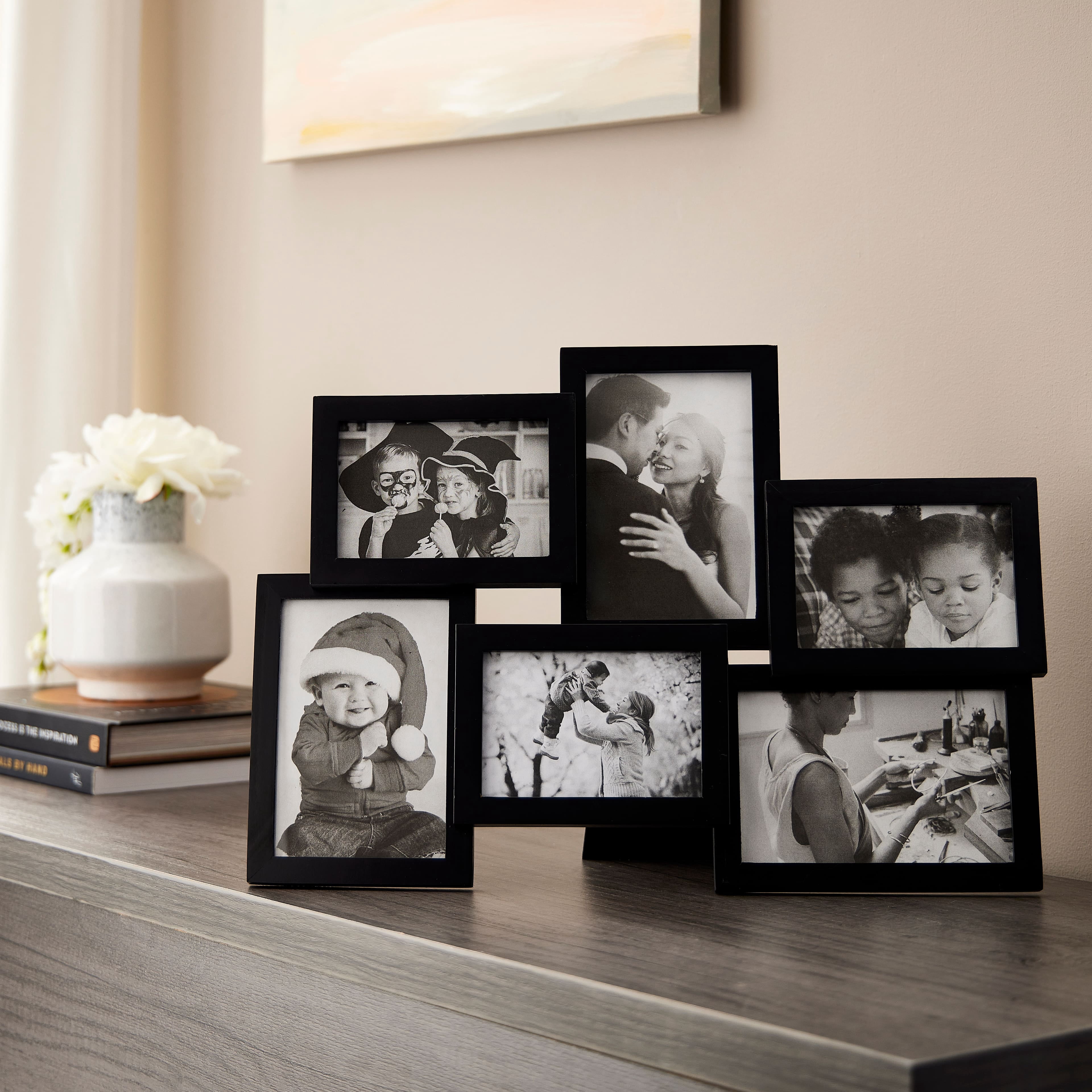 Studio Decor Expressions 6 Opening Black Collage Frame