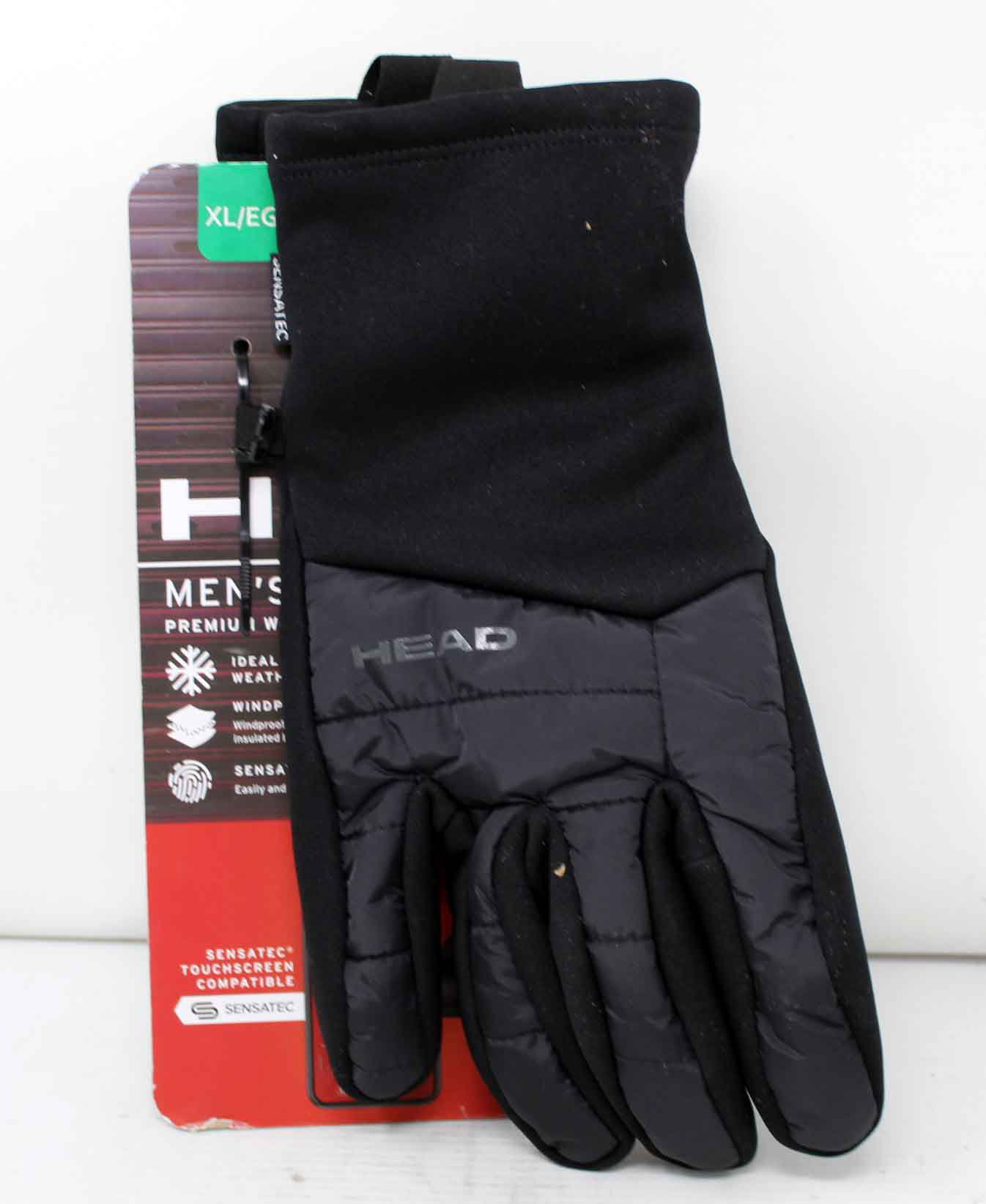 Men’s  Hybrid Gloves Warmth & Touchscreen HEAD Black XL 