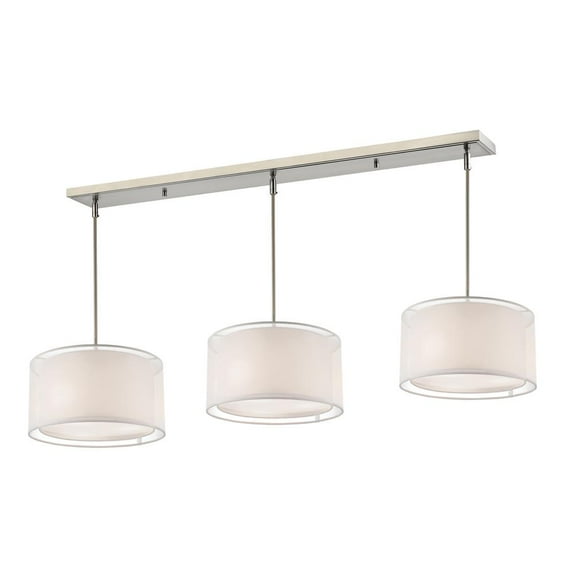 Z-Lite Riviera 3 Light Billiard Light in Bronze and Matte Opal